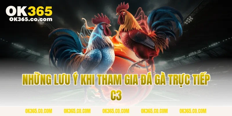 Những Lưu Ý Khi Tham Gia Đá Gà Trực Tiếp C3